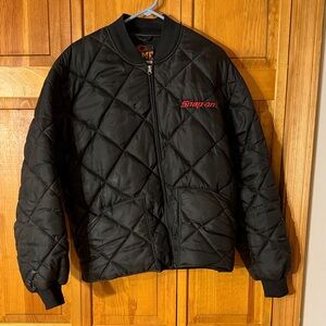 Snap-on Black Quilted Men's Jacket